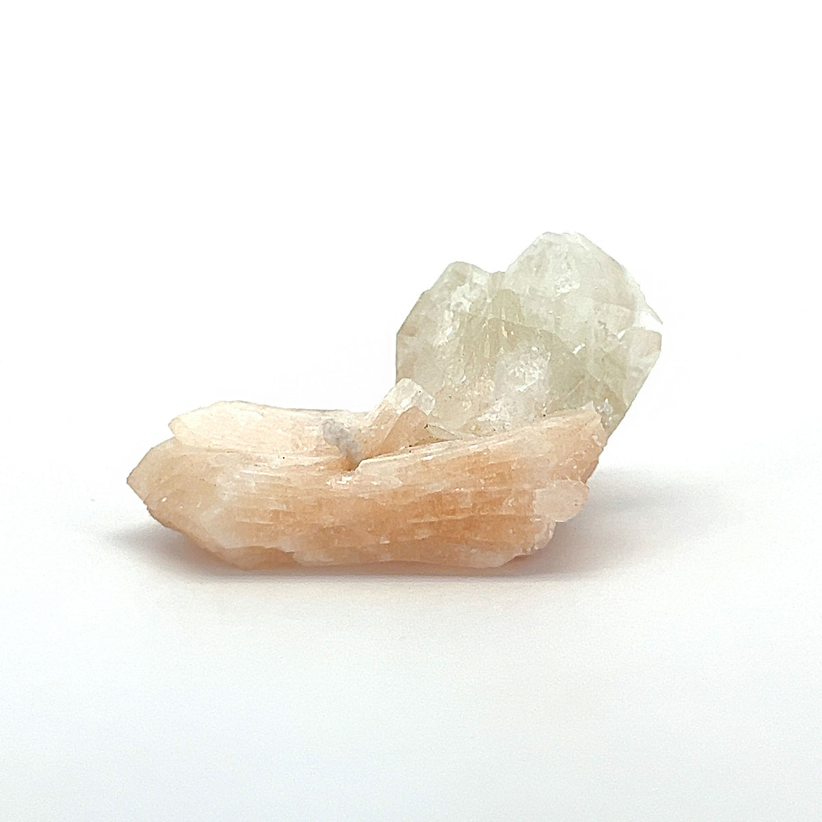 Stilbite w/ Apophyllite Crystal