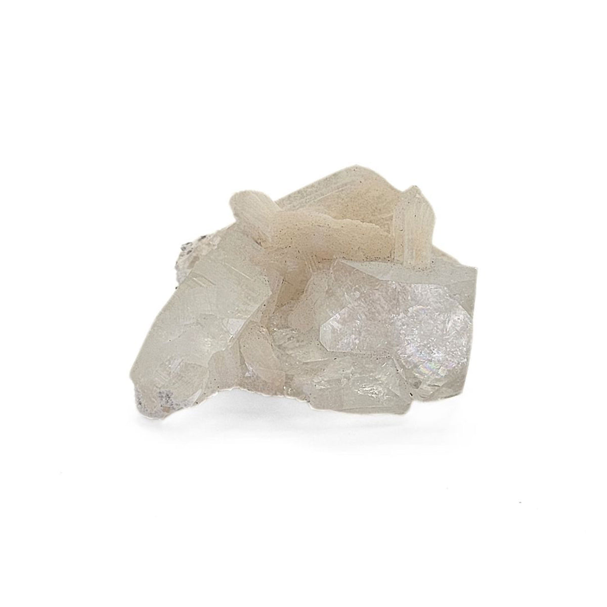 Apophyllite Crystal w/ Stilbite
