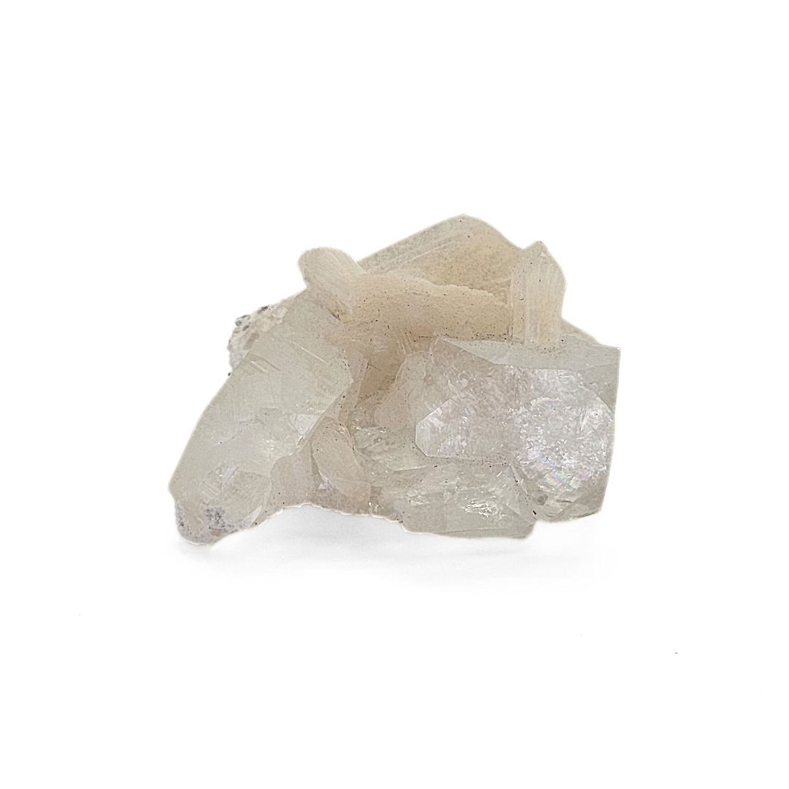 Apophyllite Crystal w/ Stilbite