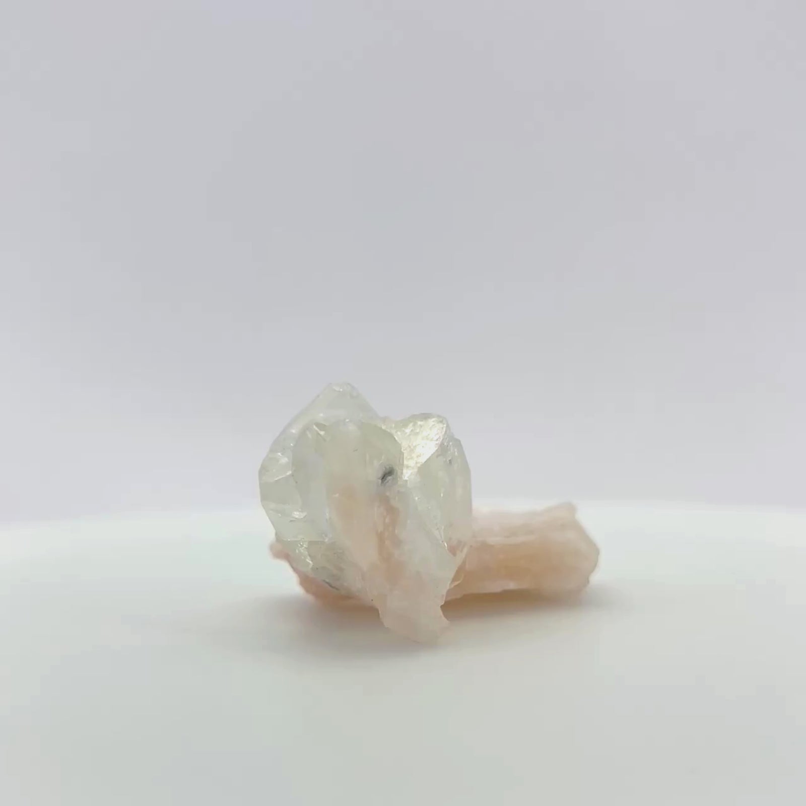 Stilbite w/ Apophyllite Crystal